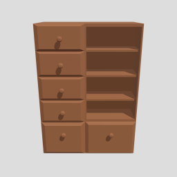 Low Poly China Cabinet