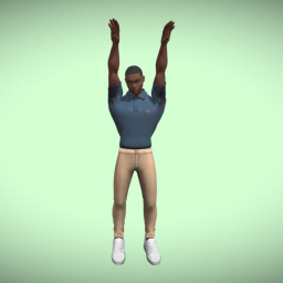 Animated Tiger Woods Yoga Move Character