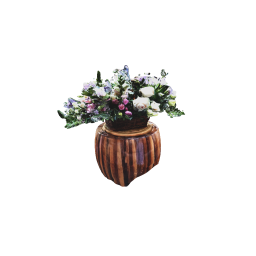 Flower arrangement in basket