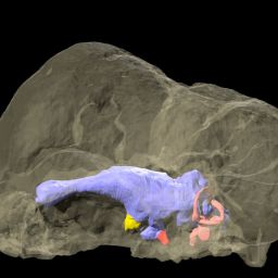 Triopticus - partial skull  brain endocast