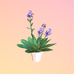 Low Poly Purple Flowers