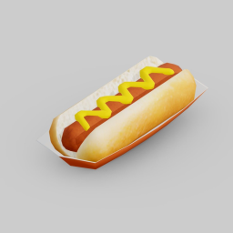 Hotdog Low Poly Food G06