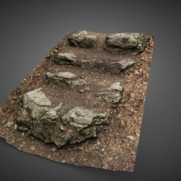 Stone steps in mountains  forest
