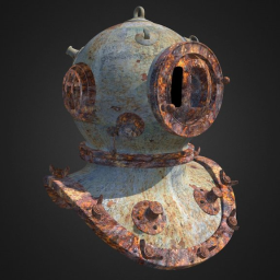 Rusted diving helmet