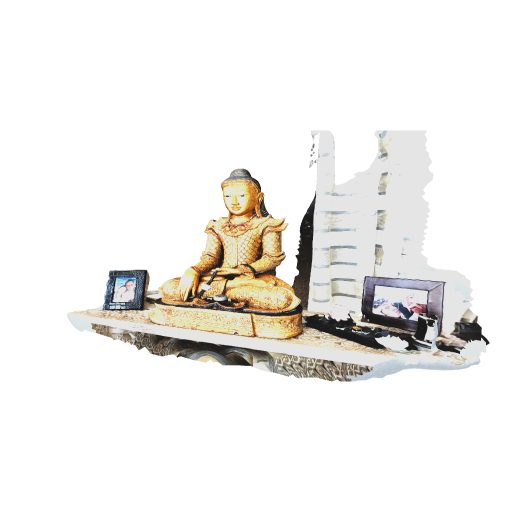 Sitting Buddha sculpture