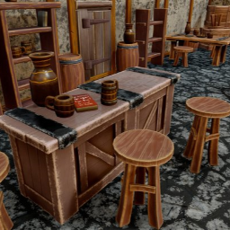 Environment Taverna Low Poly GameReady assets