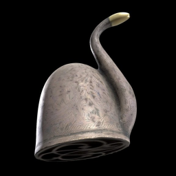 Swan-shaped ear trumpet