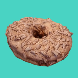 Donut with chocolate chippings