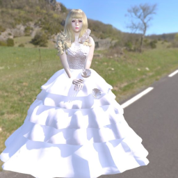 WhiteRosyGown