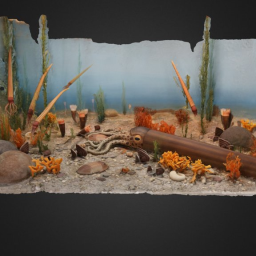 Diorama of Ordovician Shallow Sea Life