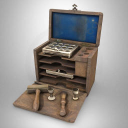 Device for making powder in starch capsules