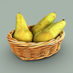 Pears in a basket