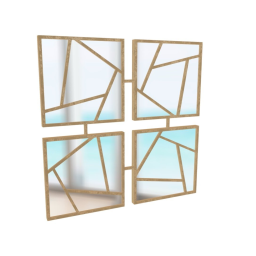 Four Faces Mirror Gold - A10806