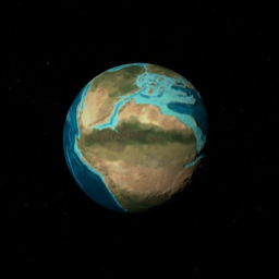 Earth paleogeographic timelapse