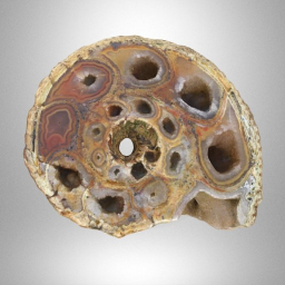 Ammonite mineralised with quartz and chalcedony