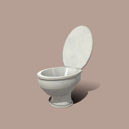 Basic low poly toilet