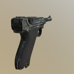 German P.08 Luger Pistol (VCU_3D_1497)