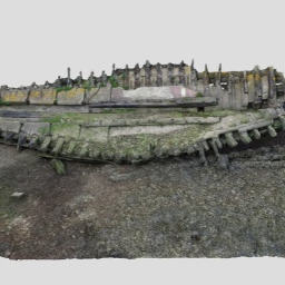 Remains of ship in Hooe Lake Plymouth UK