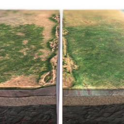 Animated Tectonic Plates Collide Loop