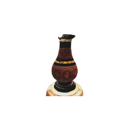 Asian wooden vase