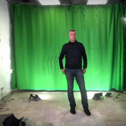 Photostudio with a man