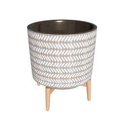 Lomas Lg Planter Gray  White - A11824