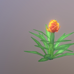 Small Stylized Plant with Flower