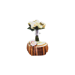 Spherical white roses