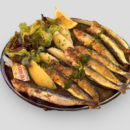 Grilled sardines