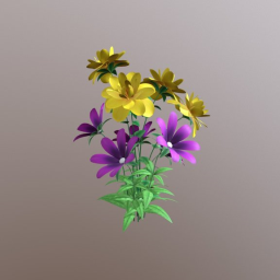 colored flower