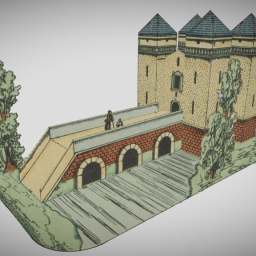 Fort de Baraste, pr&#232;s de Nerac - Paper model