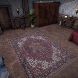 Vintage hotel room photoscan