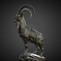 Ibex Statue Scan - Berlin - Tierpark