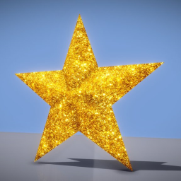Gold Glitter Star