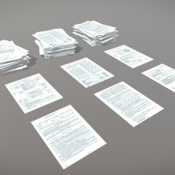 Low-poly Papers Set